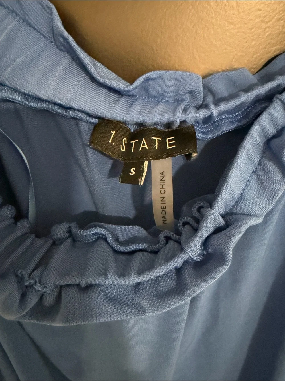 1.STATE Blue Strapless Jumpsuit Size Small